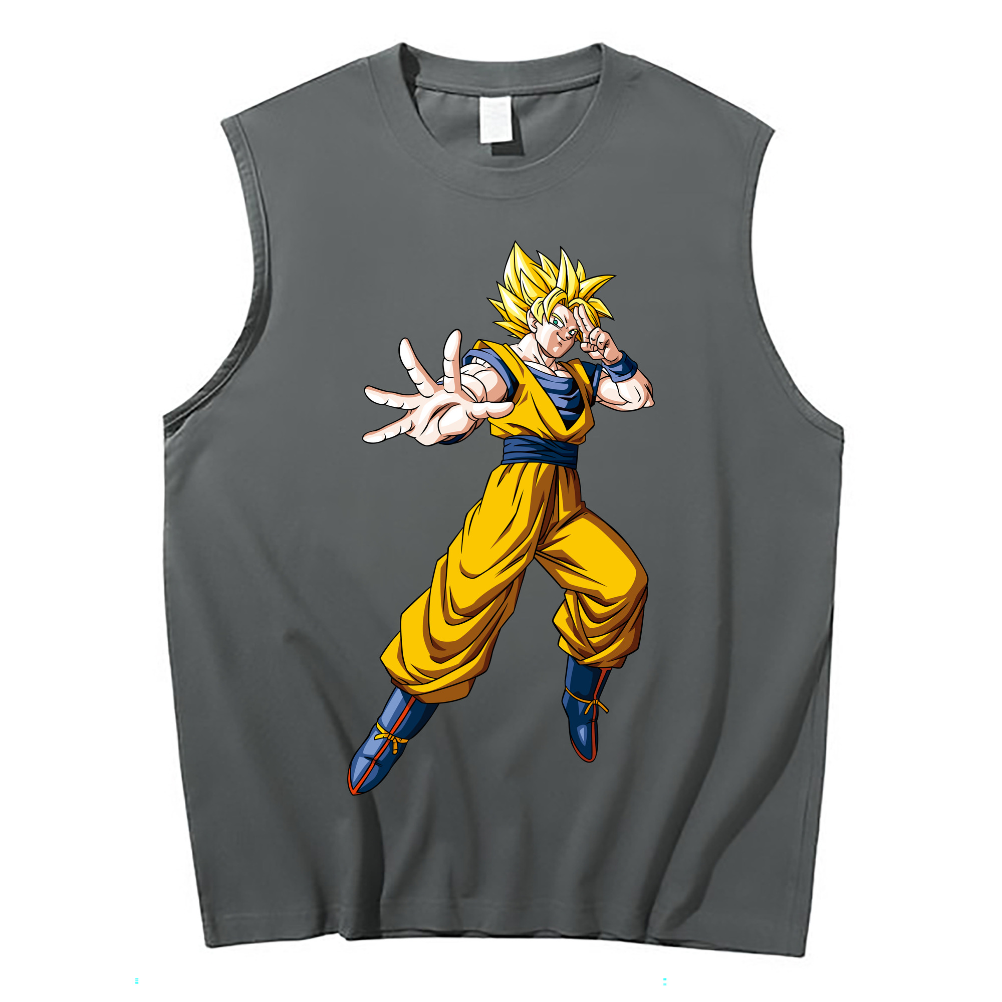 （画像用） ドラゴンボール 孫悟空（そん ごくう）Son Goku カカロット DRAGON BALL Kakarotto コットン100％タンクトップ（フロントプリント）